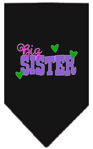Big Sister Screen Print Bandana Black Small